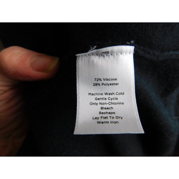 Talbots Classic Black Open Front Cardigan Long Sleeves Front Pockets Large - Picture 4 of 5